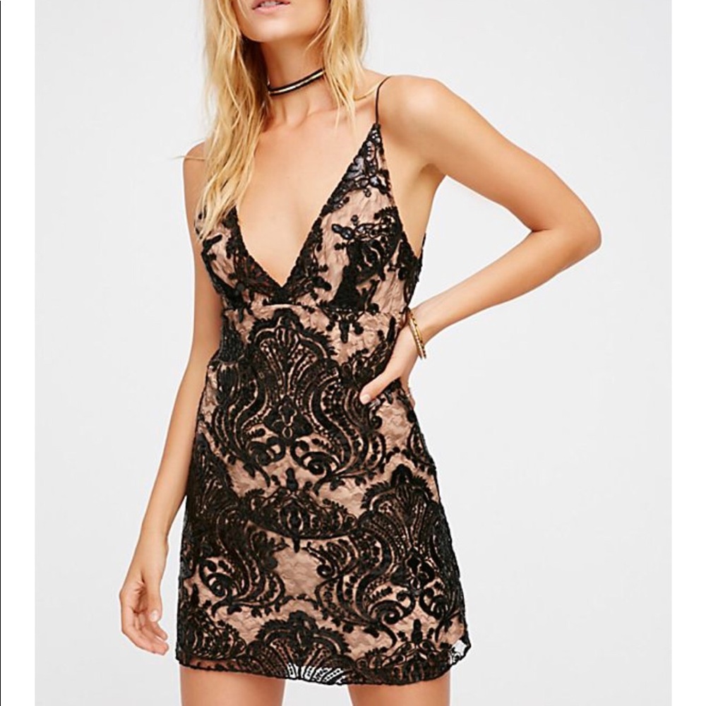 Free People Night Shimmers Mini Dress